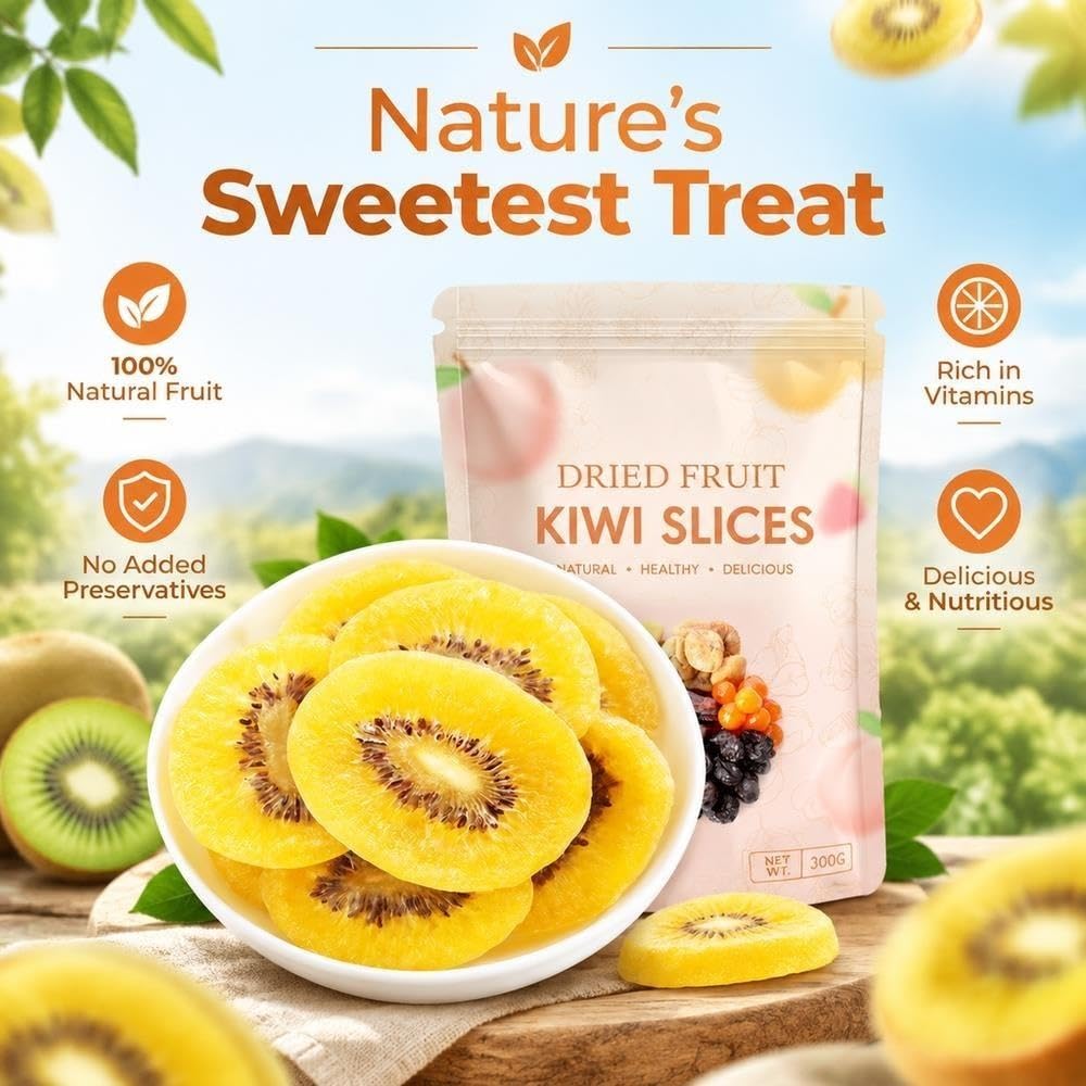 Getrocknete Kiwischeiben, 500 g Beutel