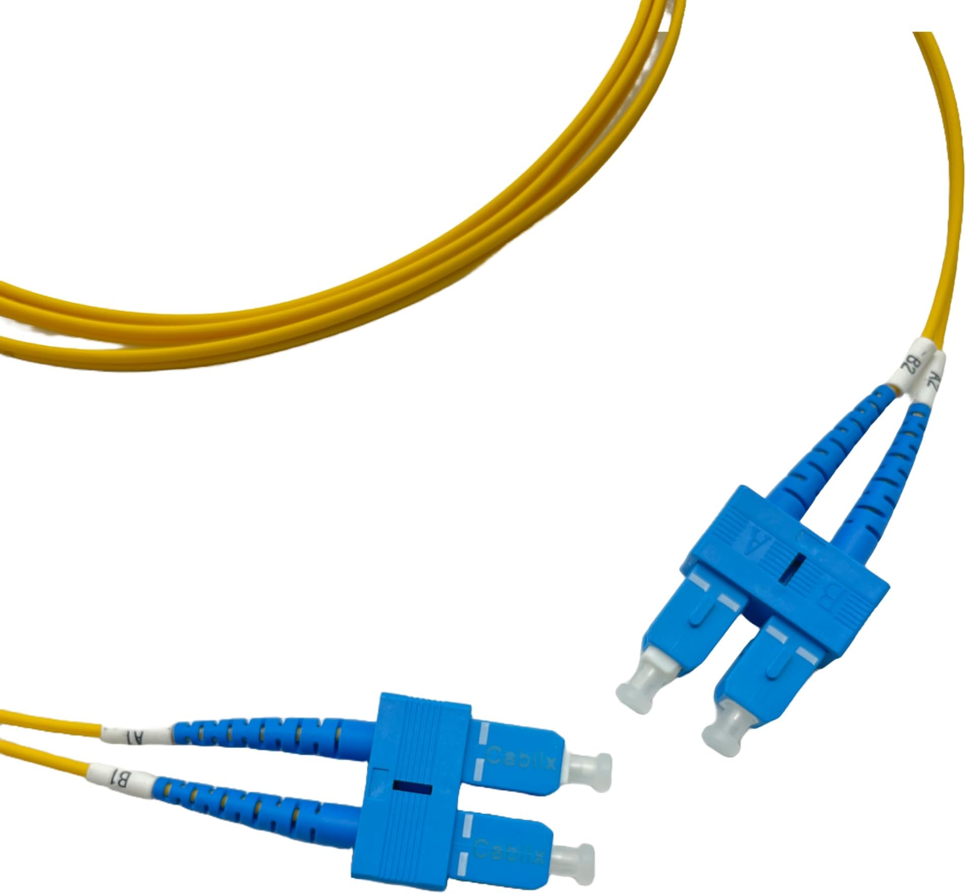Single Mode Fiber Optic Patch Cord, Duplex SC/UPC to SC/UPC, 2.5 Meters, 2.0mm, High-Performance Optical Cable for Reliable Data Transmission