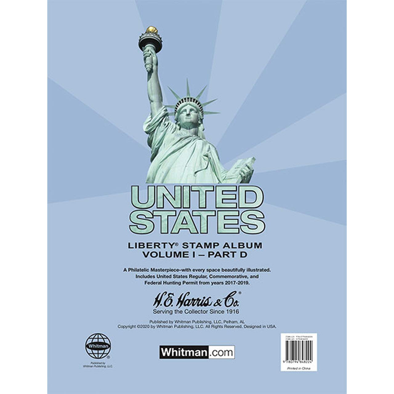 Whitman Harris USA Liberty Timbres Album avec photos illustrations partie D 2017-2019 Pages seules