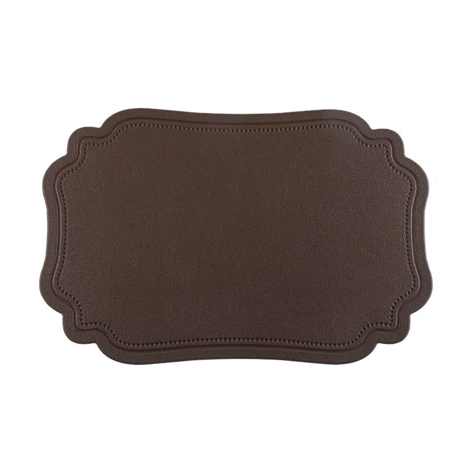 Sets de table en cuir de forme irrégulière design Square Coffee
