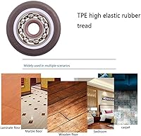Vista 7 de Mini ruedas giratorias fijas de 1 pulgada con rodamiento de bolas silencioso, ruedas giratorias pequeñas, ruedas giratorias de perfil bajo con parte