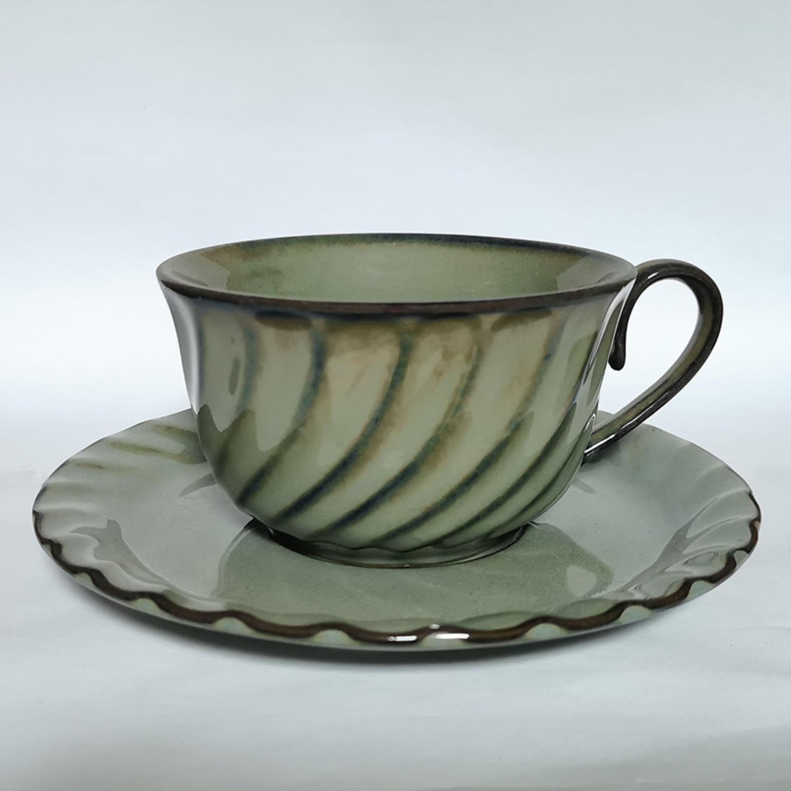 Zestaw filiżanek i spodków do herbaty, europejski zestaw filiżanek do kawy, filiżanka i spodek z cienkiej porcelany kostnej, 150 ml/141.7 g zestaw filiżanek do kawy i naczyń w stylu vintage