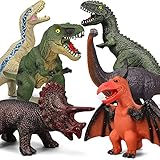 Gzsbaby 6 Piece Jumbo Dinosaur Toys for Kids 3-5 and Toddlers, Large Soft Dinosaur Toys for Lovers - Perfect Party Favors, Birthday Gifts