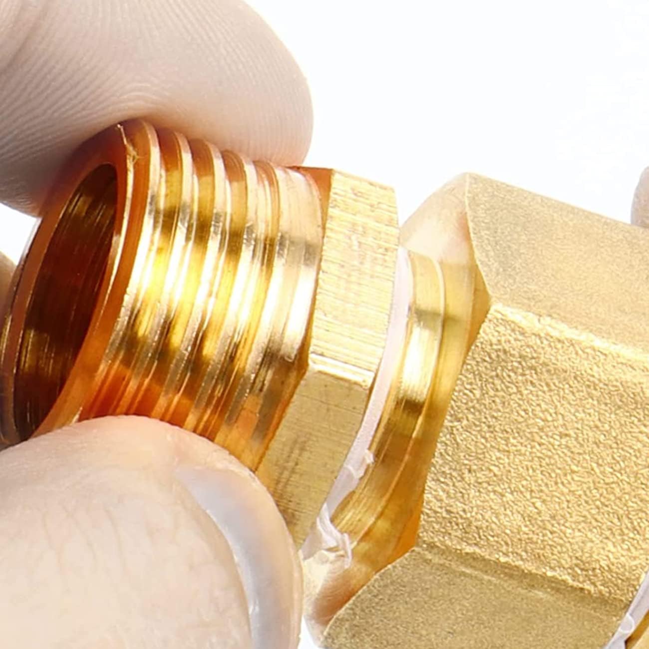 SDTC Tech 2-Pack Brass Bushing Reducer Adapter 1/2-Inch NPT Male Thread to 1/4-Inch NPT Female Thread Pipe Fittings