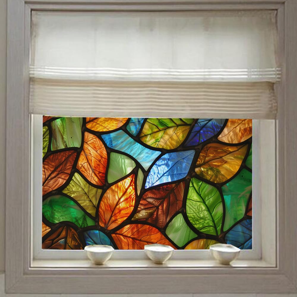 folia okienna, Folia samoprzylepna, jednostronna, przezroczysta, szerokolistna(43x100cm)