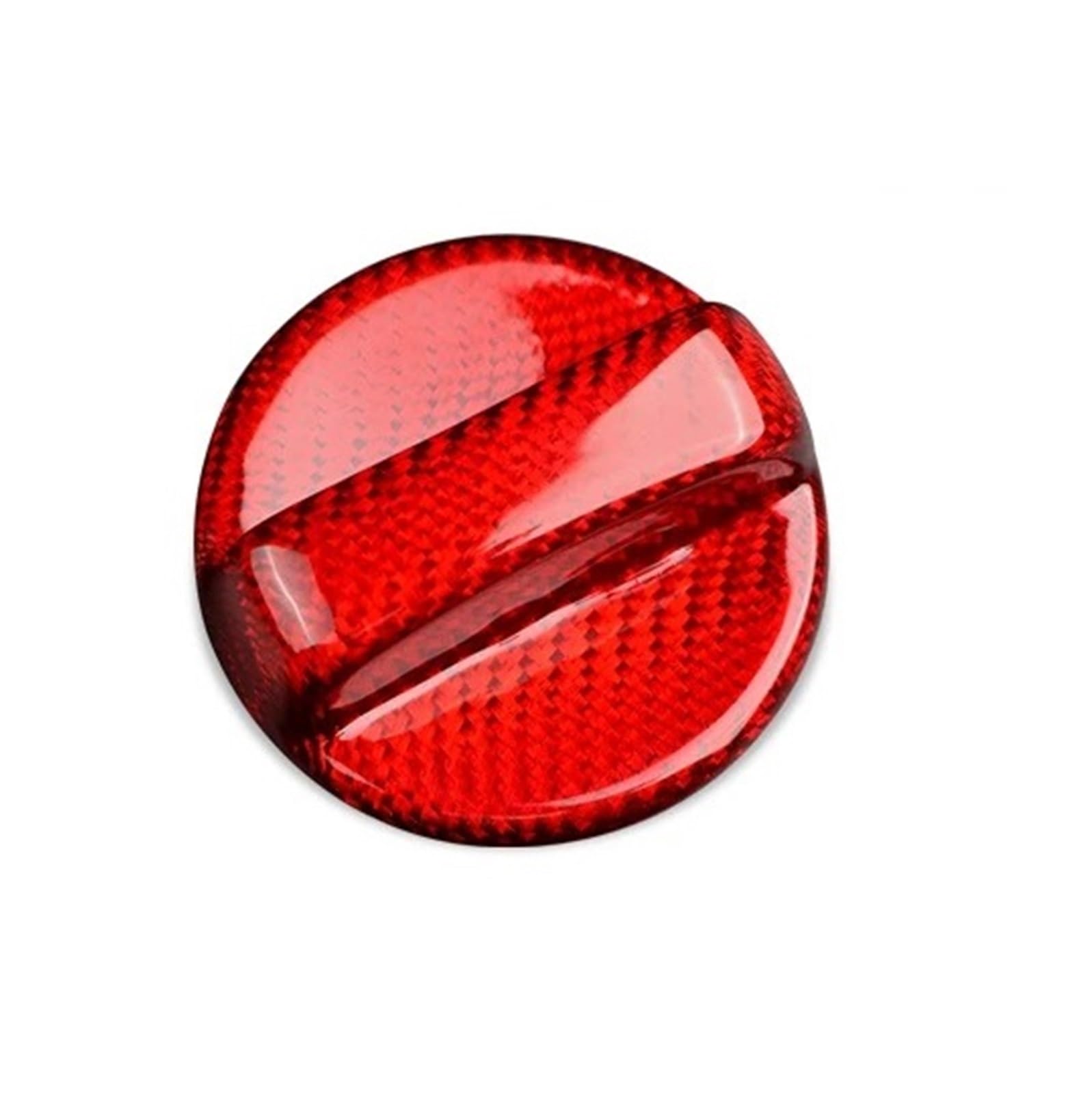 Car Interior Moulding Trim for Subaru for BRZ for WRX for STI XV Universal Car Fuel Tank Cap Trim Red Color Real Hard Carbon Fiber Sticker Interior Accessories(Red)