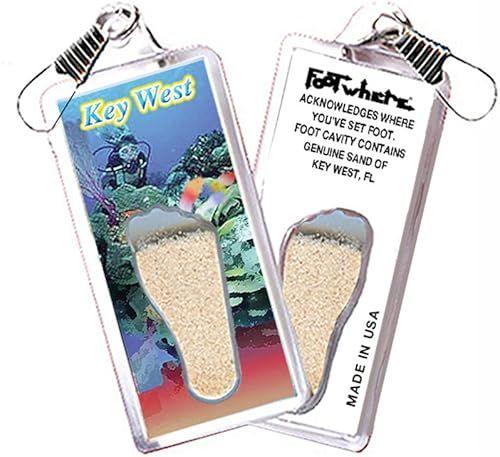 FootWhere Cordón de recuerdo de Key West. Auténtico recuerdo de destino que reconoce dónde has pisado. Fabricado en Estados Unidos
