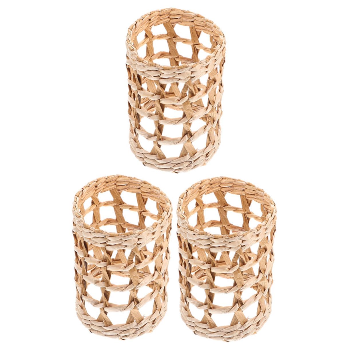Cabilock Fundas De Vaso Tejidas Mano Resistentes Al Calor Cubiertas Decorativas Para Vasos De Accesorio Práctico Y Estiloso Para Hogar 3 Piezas X 5