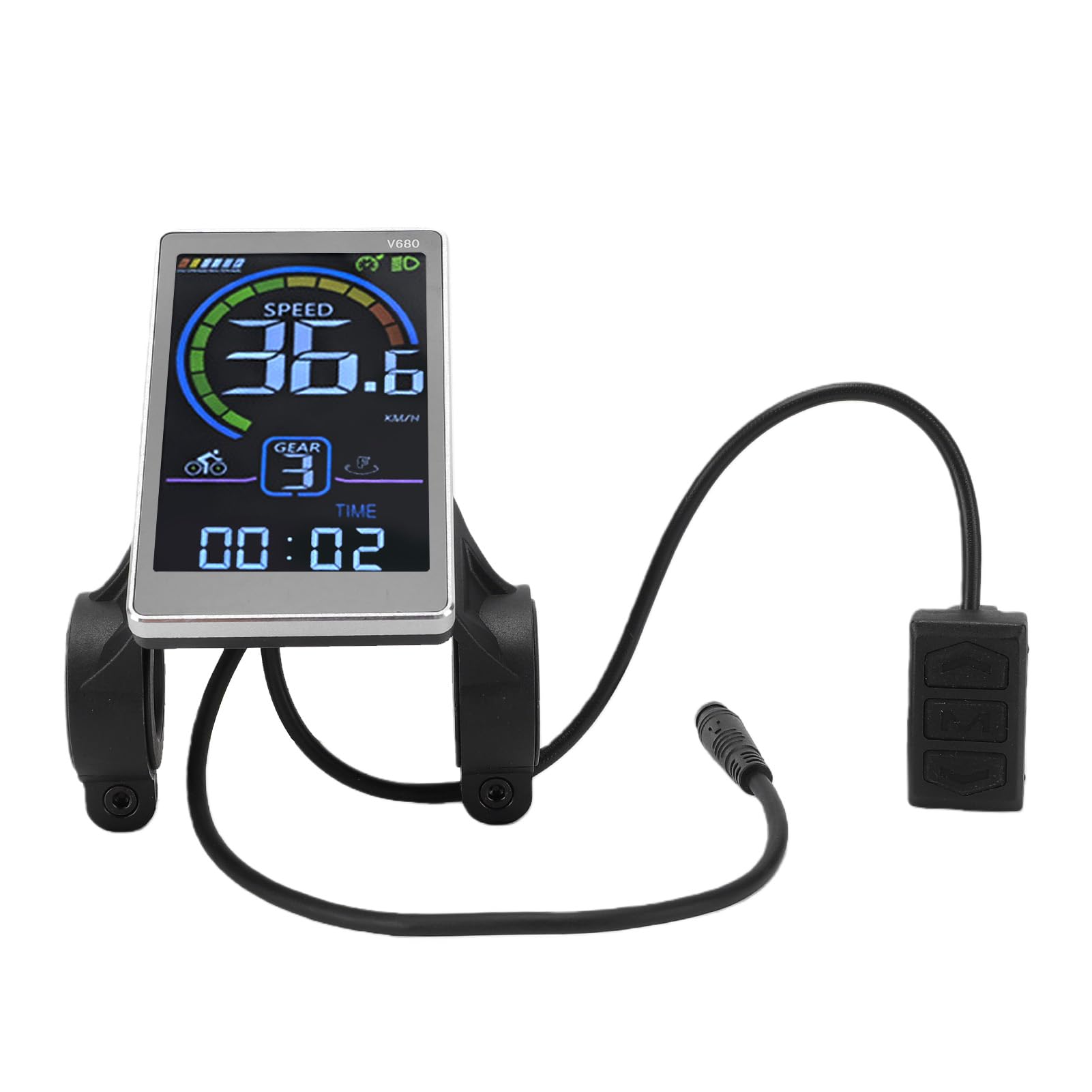 Drfeify Display LCD per Bici Elettrica Display ABS PVC Pannello M5 a 6 Pin UART 9600 IPX4 Schermo a Colori Impermeabile per Pendolari Scooter Accessorio di Ricambio