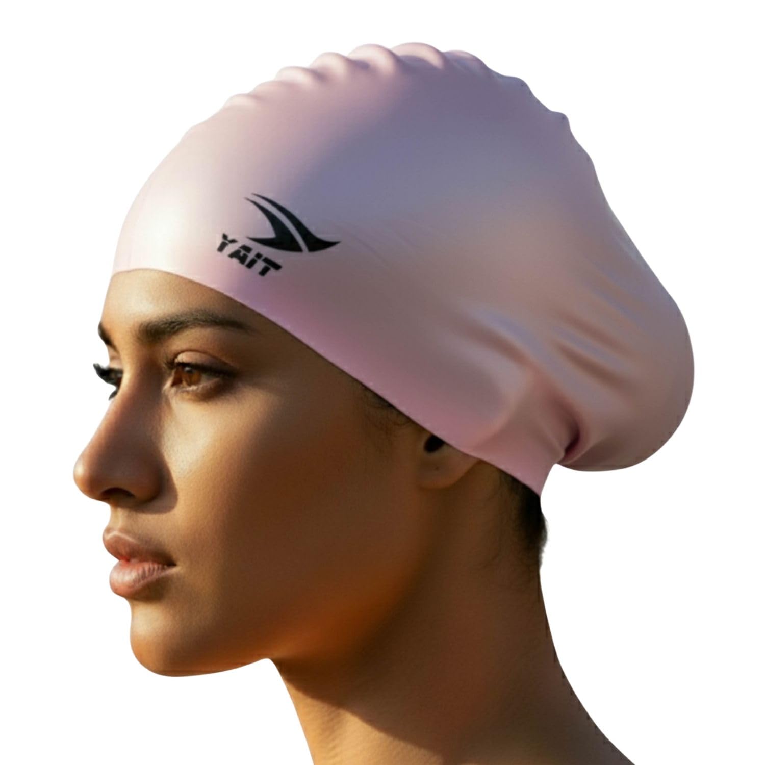 YAIT 3D Long Hair Ergonomic Silicone Swimming Cap for Women, Men, Kids, Unisex | Lab tested by Experts | Ultra-Soft, Latex-Safe, Tear-Resistant, Anti-Slip Fit | Extra space for Big Hair & Curls - Pink-image-31