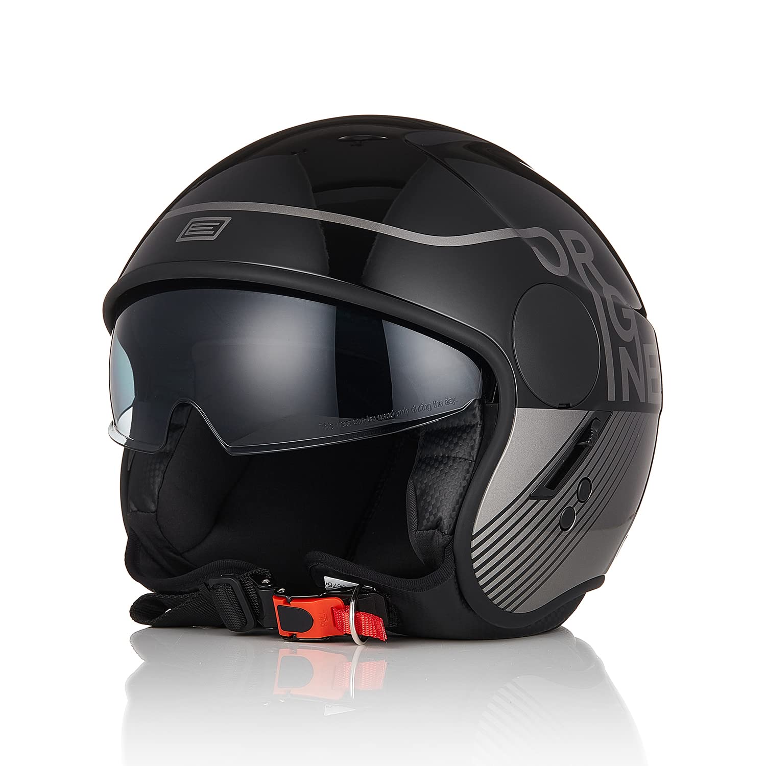 ORIGINE Casque de Moto Jet Casque Scooter avec Visière Homologué ECE 22 - 06