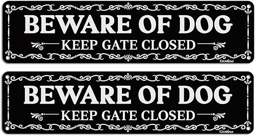Miniatura 15 de GicnKeuz Letrero de No Trespasar Perro en las Instalaciones, 12"×8" Letreros de Cuidado con el Perro para Valla, No Entre Letrero de Aluminio