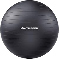 Trideer Anti-Burst Exercise Ball for Yoga, Pilates, Fitness & Office Chair - Non-Slip Stability Ball with Quick Pump, 5 Sizes