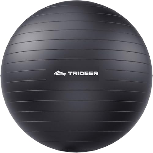 Trideer Pelota de yoga para entrenamiento, 5 tamaños, pelota de gimnasio, pelota de parto para embarazo, pelota suiza para terapia física,