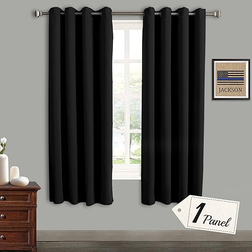 Rose Home Fashion RHF - Cortina opaca con aislamiento térmico, ojales en la parte superior de bronce antiguo para dormitorio, 52 pulgadas de ancho x