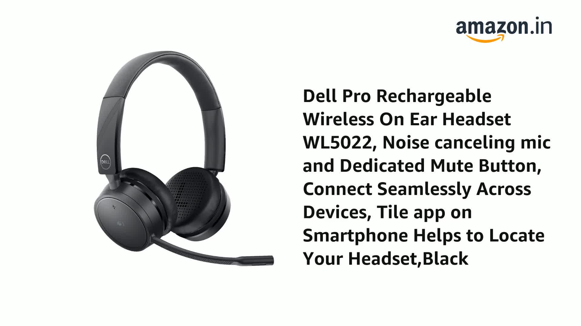 Amazon.in: Buy Dell Pro Rechargeable Wireless On Ear Headset