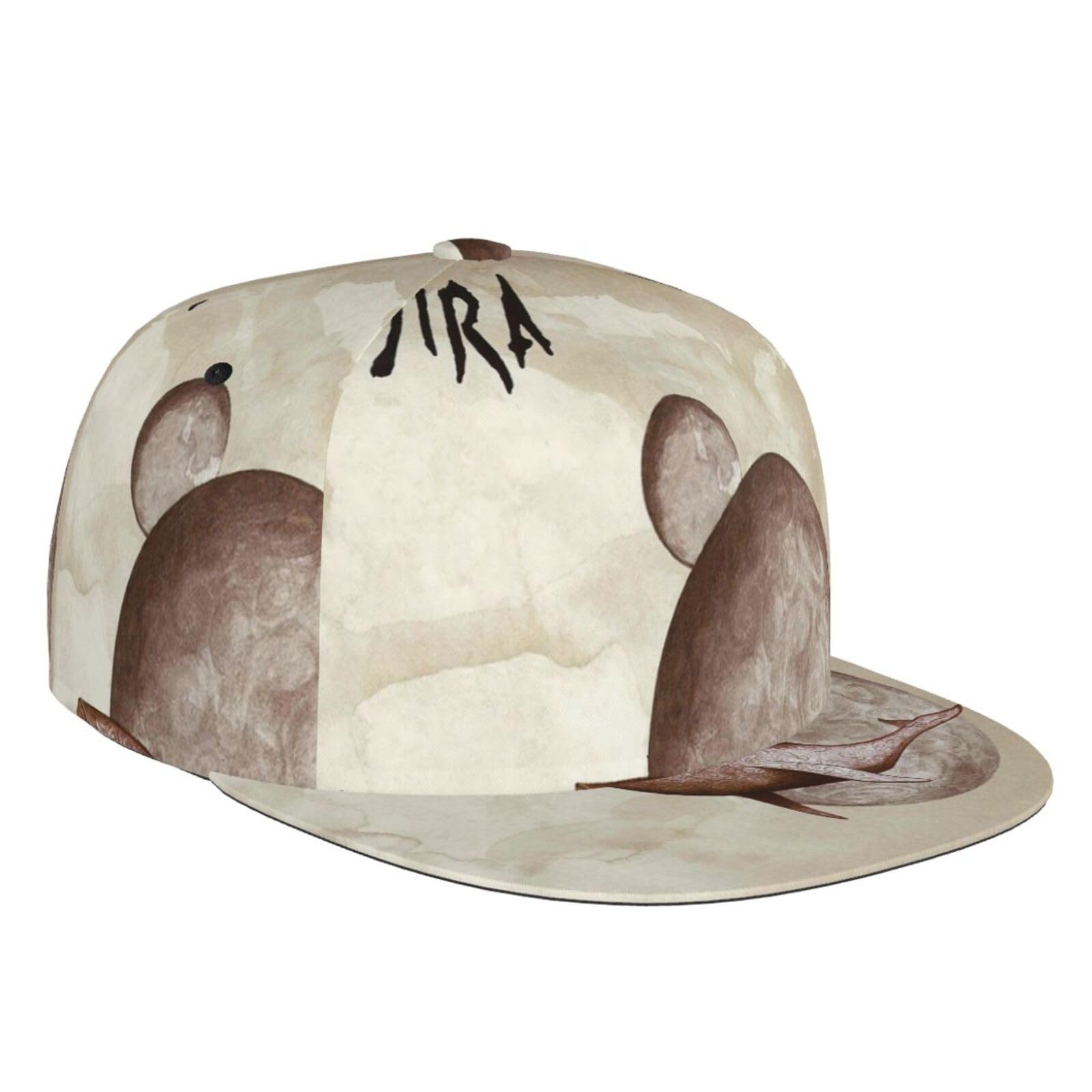 GenericGojiras Hat Flat-Brimmed Baseball Cap Dad Ball Hat Snapback Hip Hop Cap for Men and Women Black