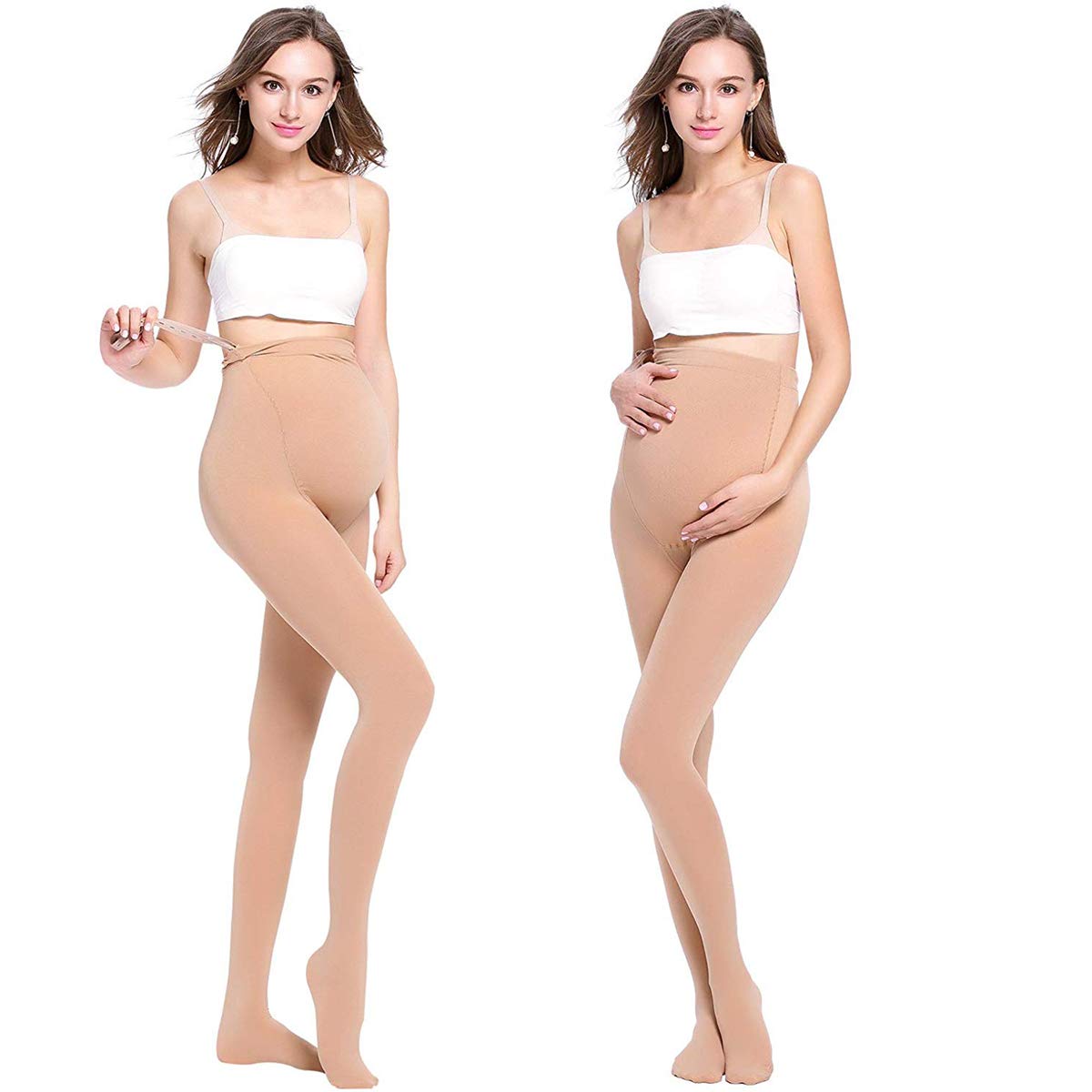 2 Pack Medias Invernales Premama Panty para Futura Mama Pantimedias para Mujeres embarazadas Leggings 320D