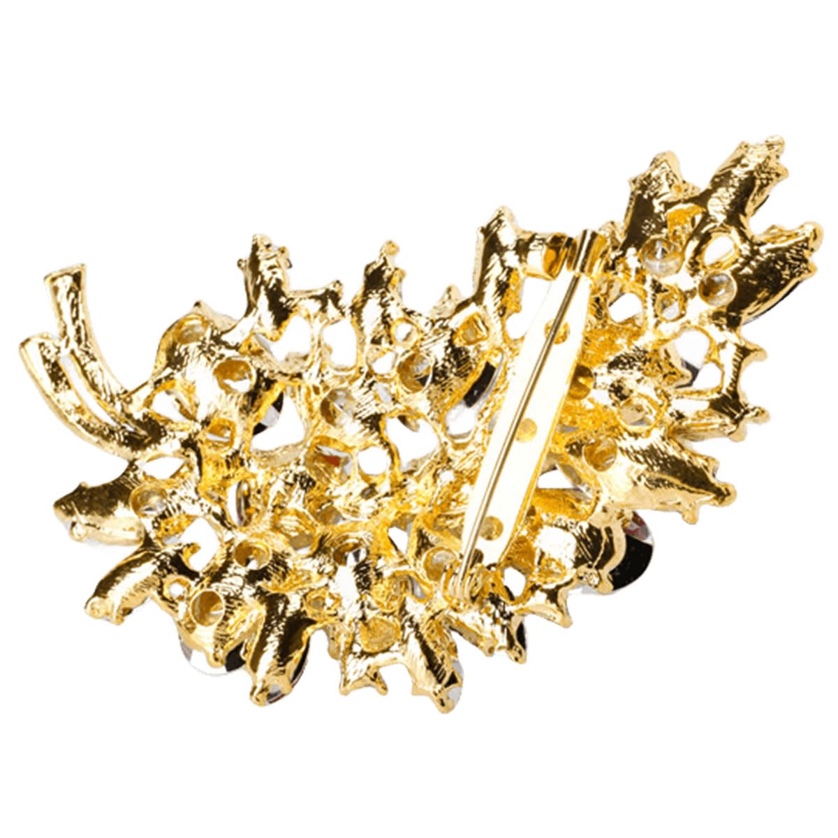 FAIRYGATE Anti Exposure Fixed Brooches Women Unisex Vintage Rhinestone Office Party Brooch Pins Lapel Pin Dress Suit Accessories Boutonniere — view 3