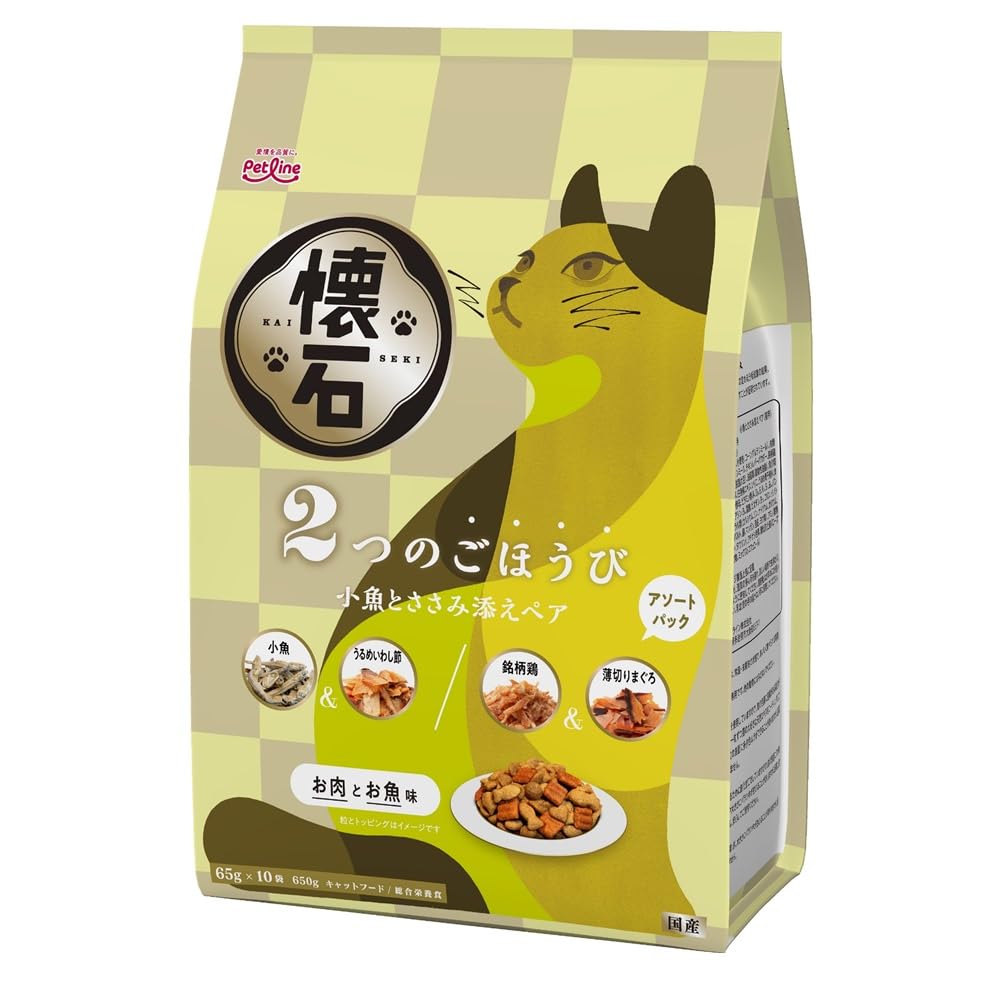 Amazon | 【ペットライン 懐石2つのごほうび 小魚とささみ添えペア