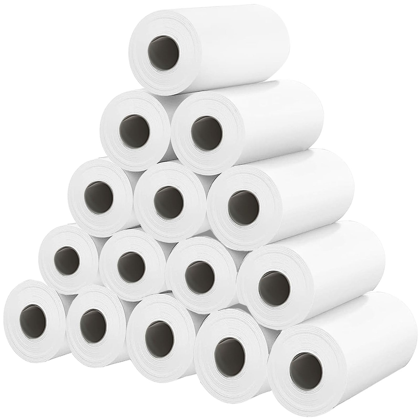 15 Rolls Instant Print Paper Refill, 57x25mm Sticker Paper for Portable Instant Print Cameras, white