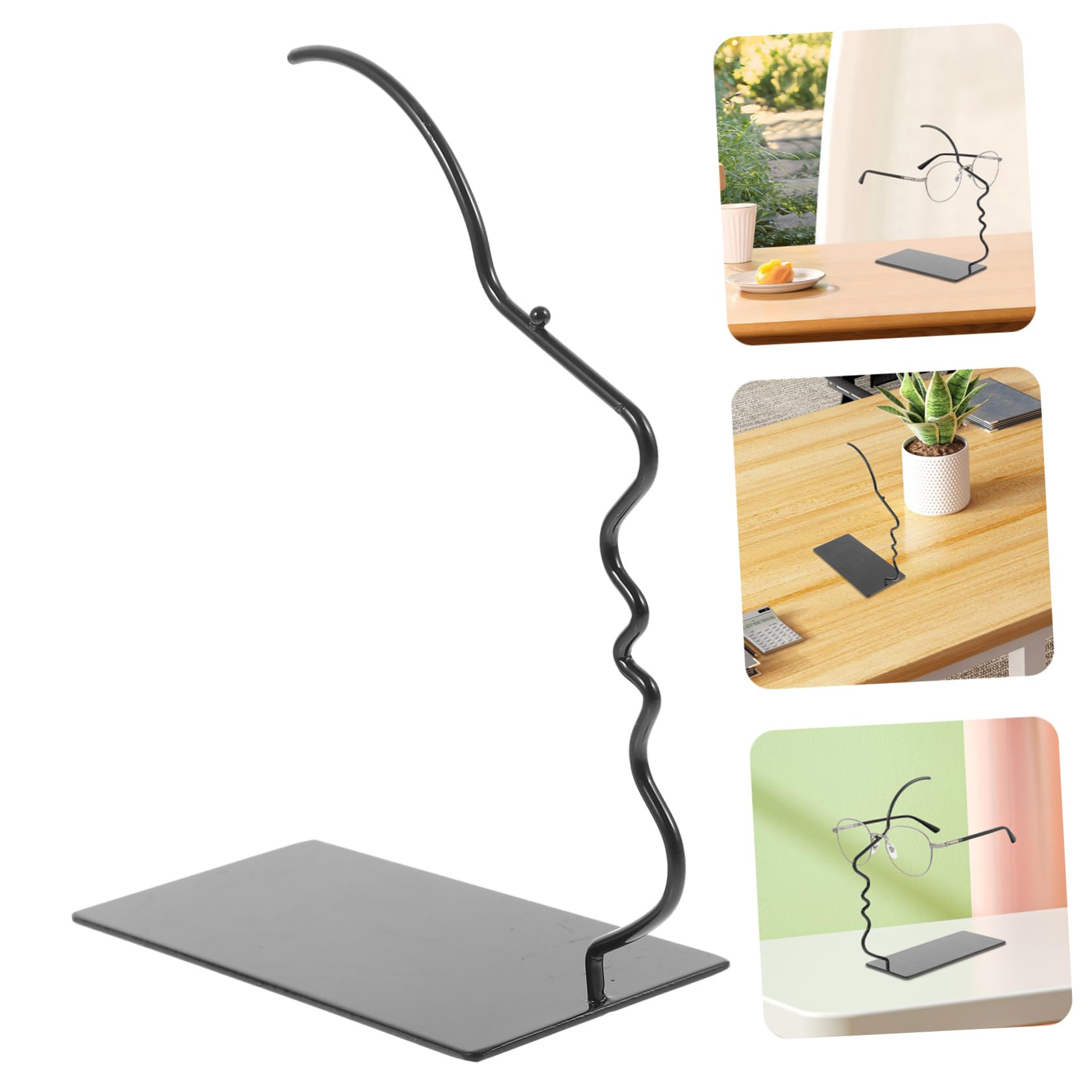Didiseaon 2 Pièces présentoir à lunettes nom Branché presentoir lunettes support lunette lunettes de soleil support de moniteur support de porte-lunettes de bureau support de lunettes le fer