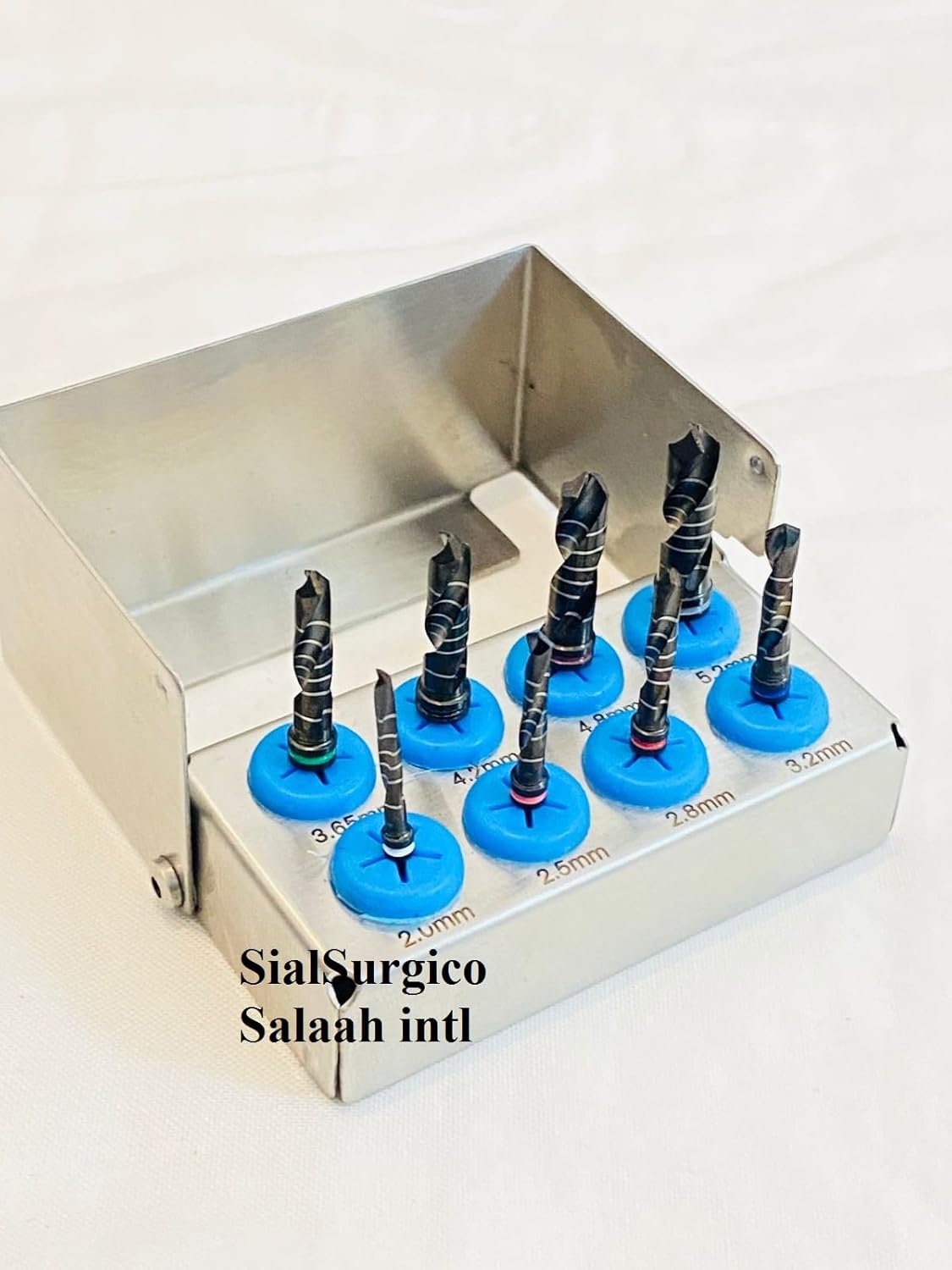 Dental Drills kit 8 pcs Plasman Coated Black dental Surgical instrument By SialSurgico