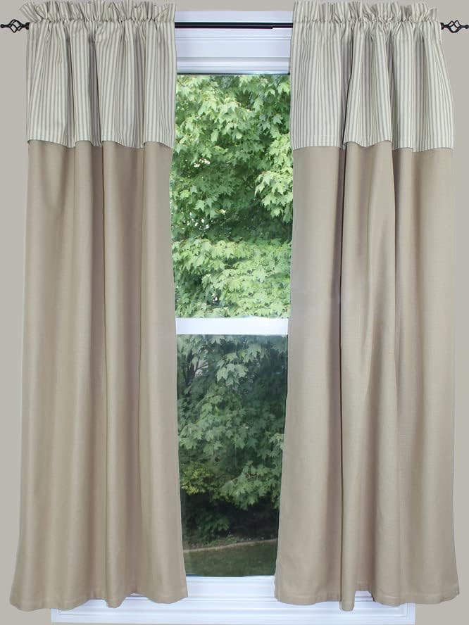Home Collection by Raghu Clanton Tan 63" Window Panels, Multi