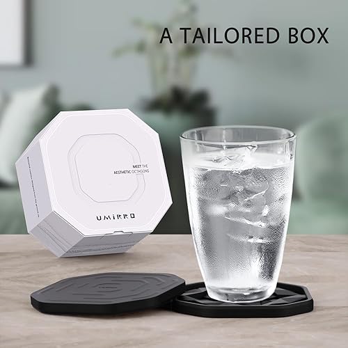 Miniatura 5 de UMIRRO Posavasos de silicona para bebidas con soporte a medida, centro de mesa de café, moderno bar en el hogar o artículos esenciales de cocina