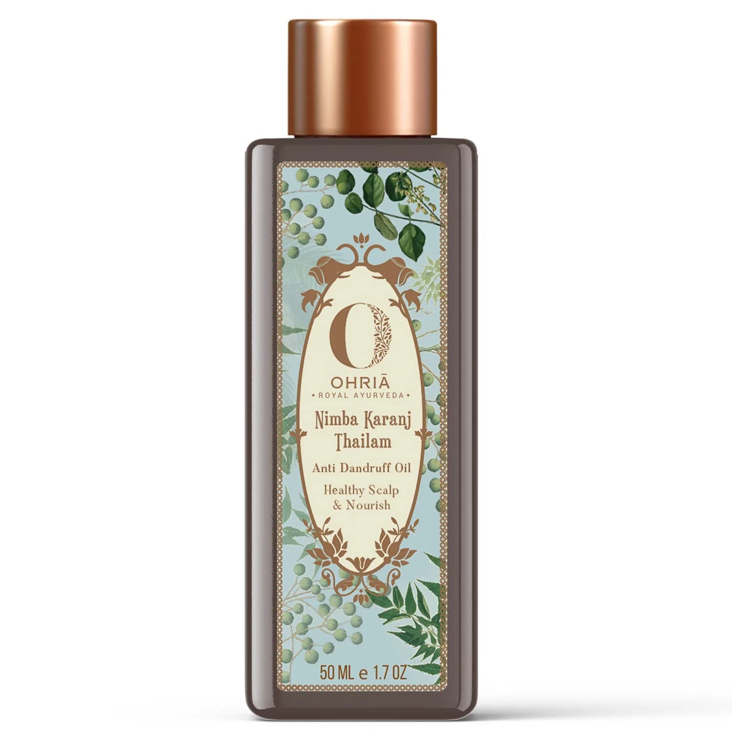 Ohria Ayurveda Nimba Karanj Thailam Anti-Dandruff Hair Oil | Neem, Triphala, Karanj | Scalp Health & Hair Nourishment | For All Hair Types | 50ml-image-34