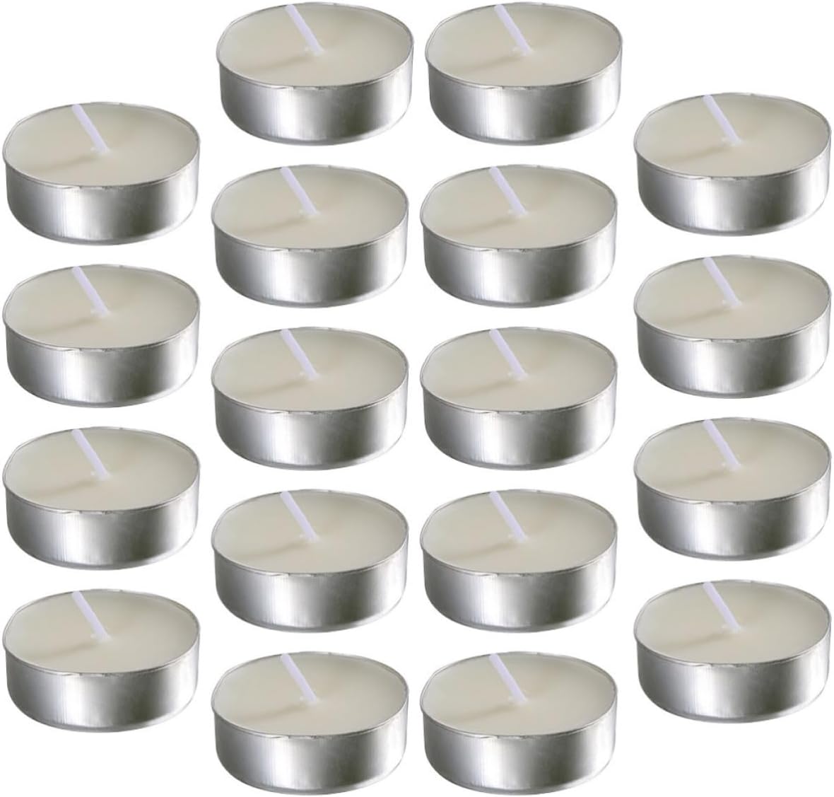 50pcs White Paraffin Tea Light Candles Xmas for Wedding