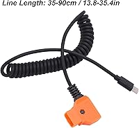 Vista 4 de USB C a D Tap, dispositivo USB C para tableta de teléfono móvil a D Tap Power Flexible Spring Cable adaptador conector para V montaje videocámara