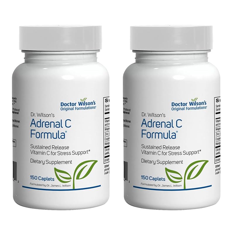 Doctor Wilson's Original Formulations — Suplemento de vitamina C tamponada com minerais-traço e bioflavonoides cítricos — pacote com 2 frascos, 300 comprimidos