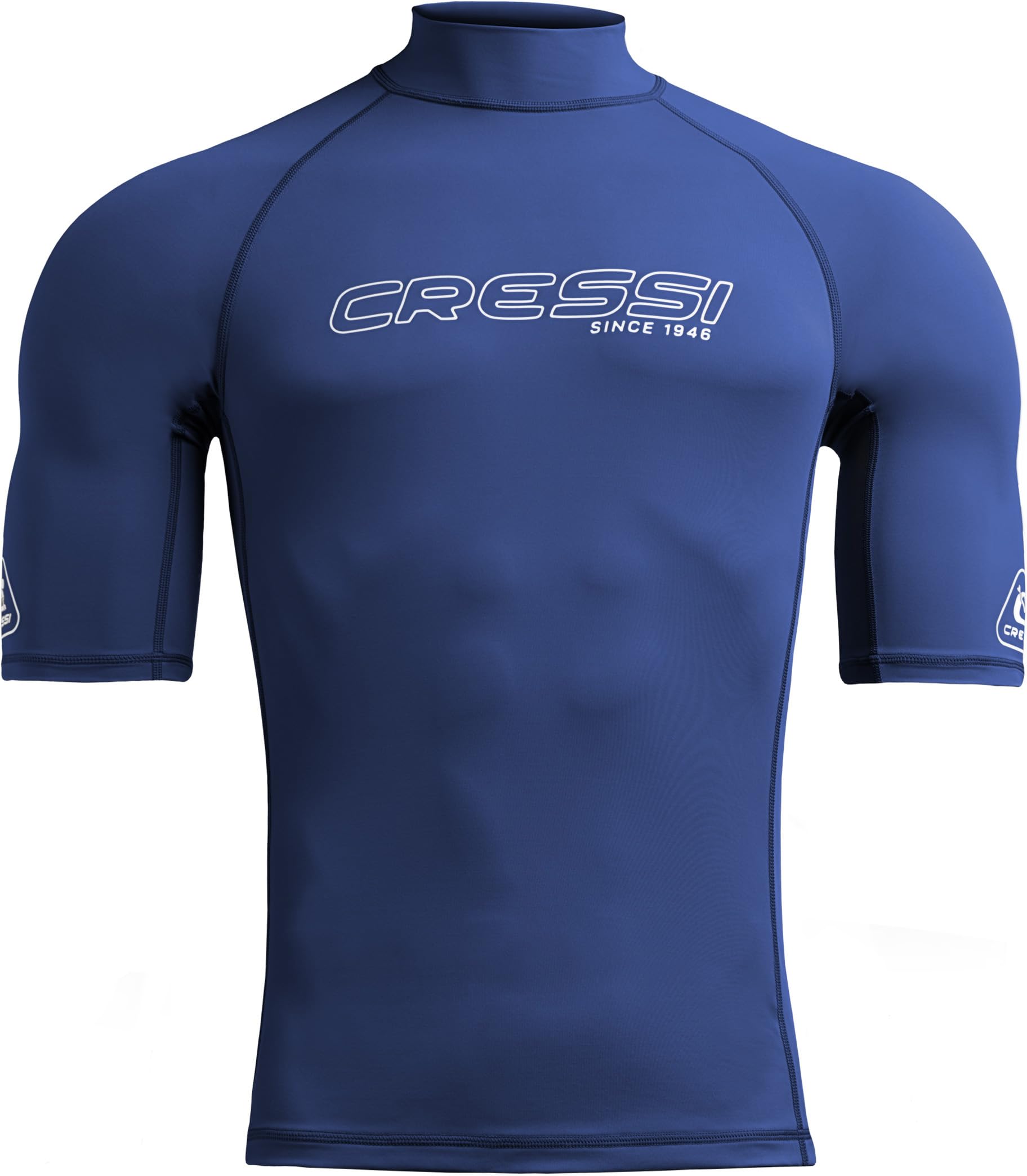 Cressi Sentinel Man Camiseta de Manga Corta Protección Solar UPF 50+, Sechado Rápido, Natación Surf Buceo Pesca Playa Piscina y Deportes Acuáticos Hombre