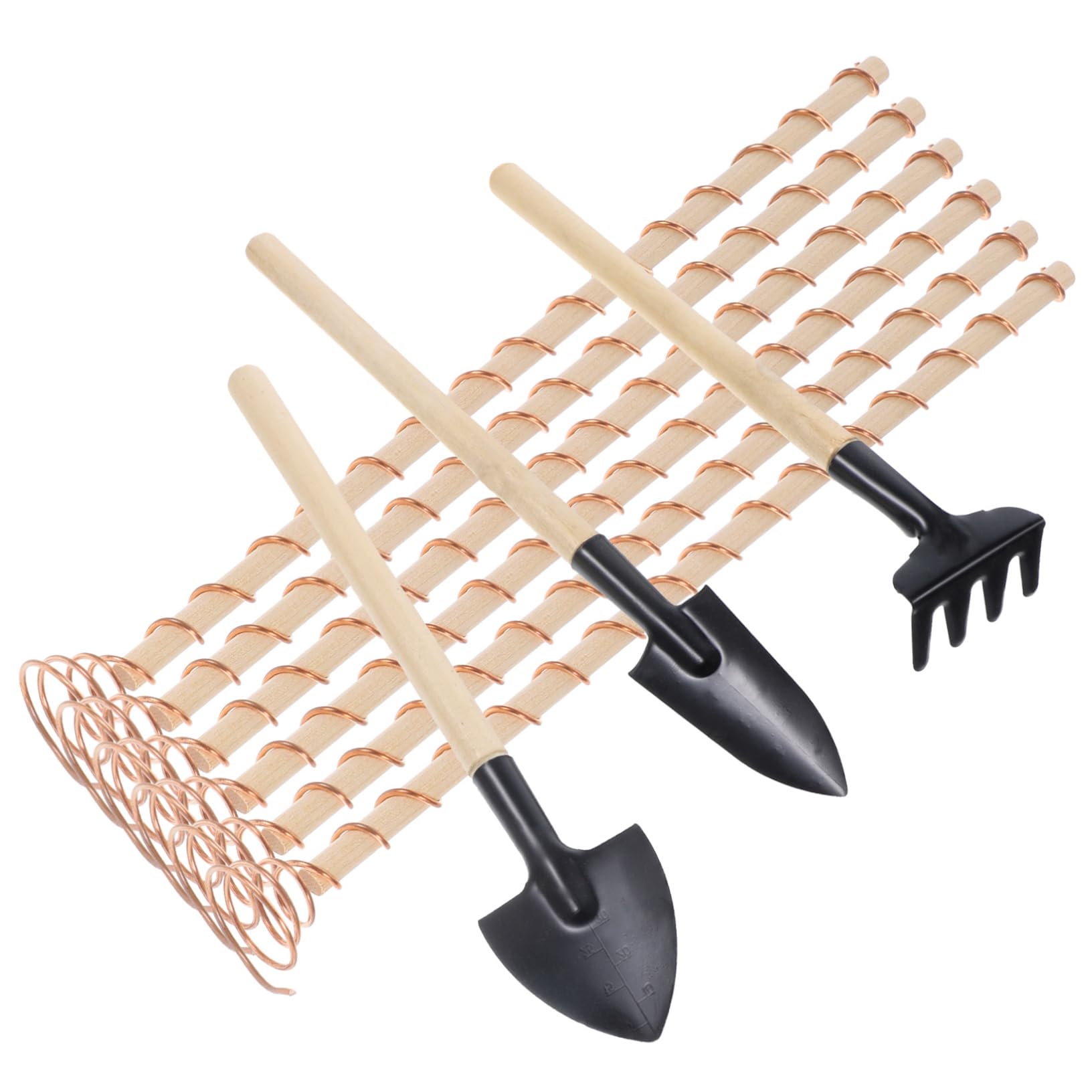 POPETPOP Piquets de Jardin en Fil de Cuivre Pur 9 Pièces avec Outil de Jardinage, Support pour Électroculture, Kit pour Planter et Cultiver Plantes Succulentes et Bonsaïs, Conducteur