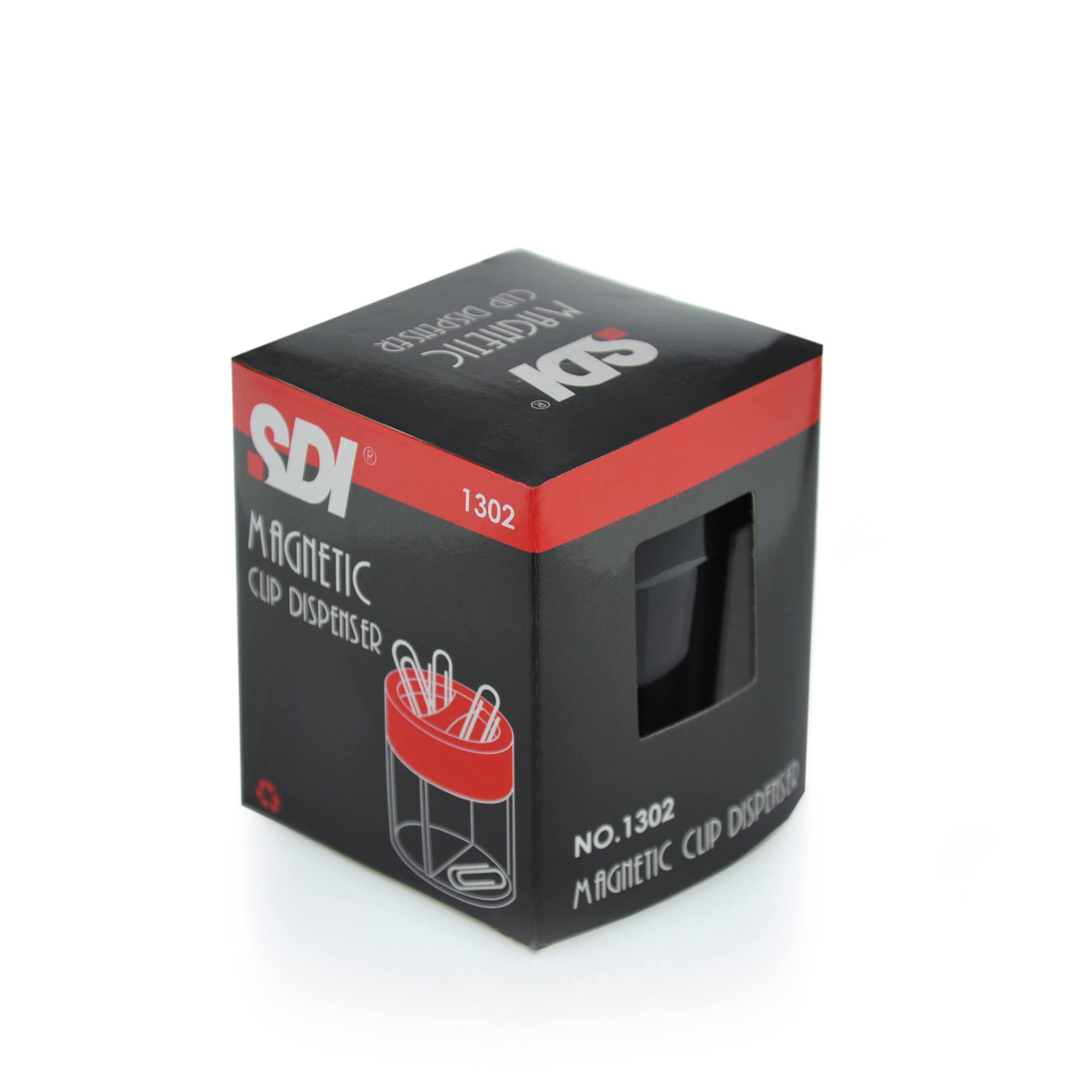 office box Porta Clips Magnético Redondo - REF. 1302- Fabricado en ABS en color negro y humo, máxima calidad con 2 depósitos de SDI