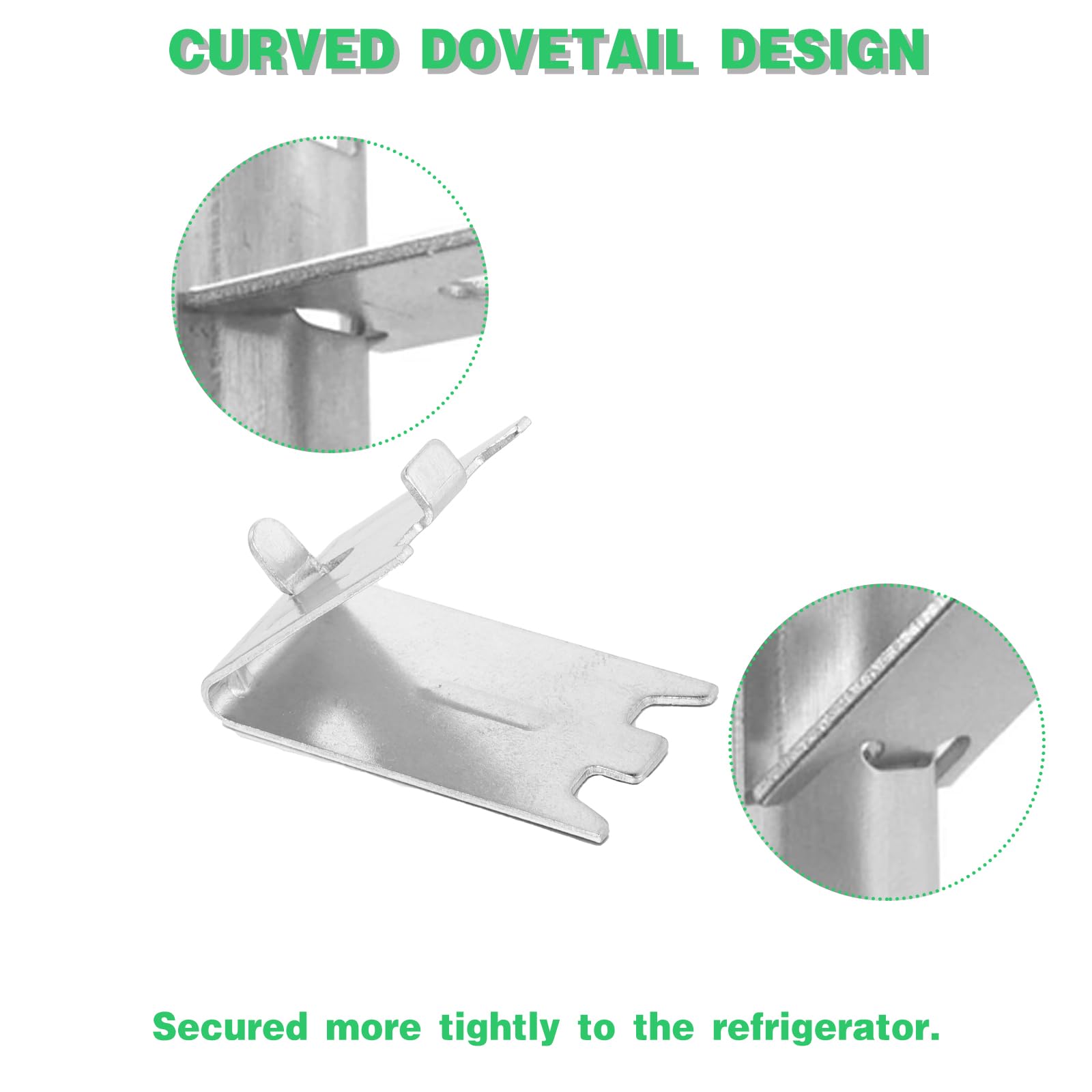 Stainless Steel Freezer Shelf Clips - 24 Pack -6