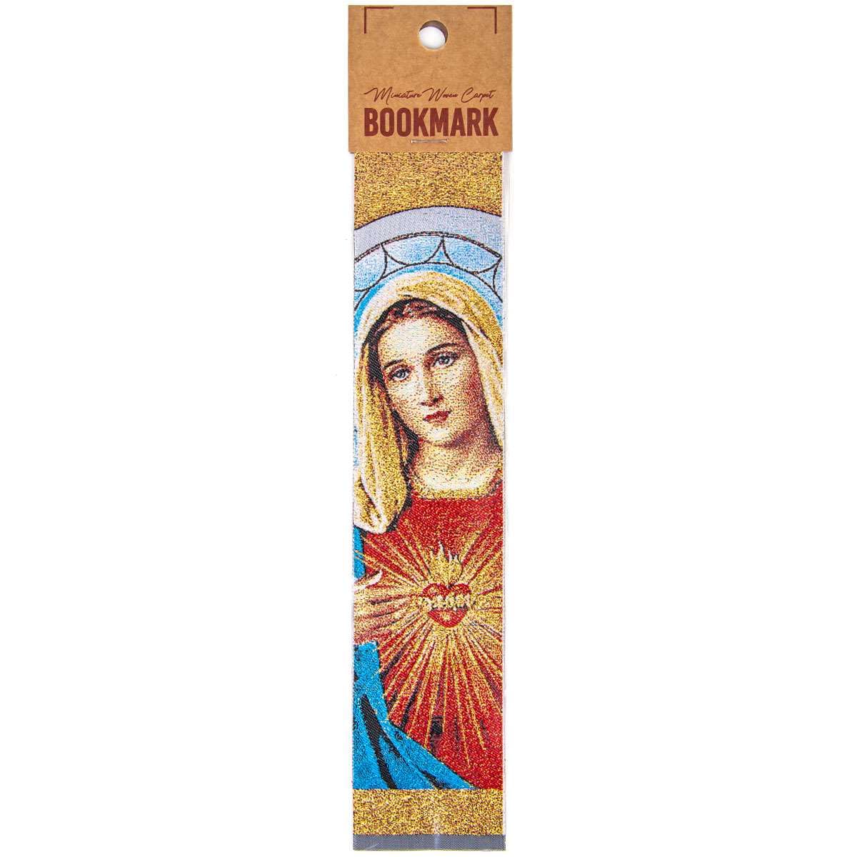 800, Religious Icon, Holy Blessed Virgin Mary Most Sacred Immaculate Heart, Bookmark Tapestry, Christian Orthodox Catholic