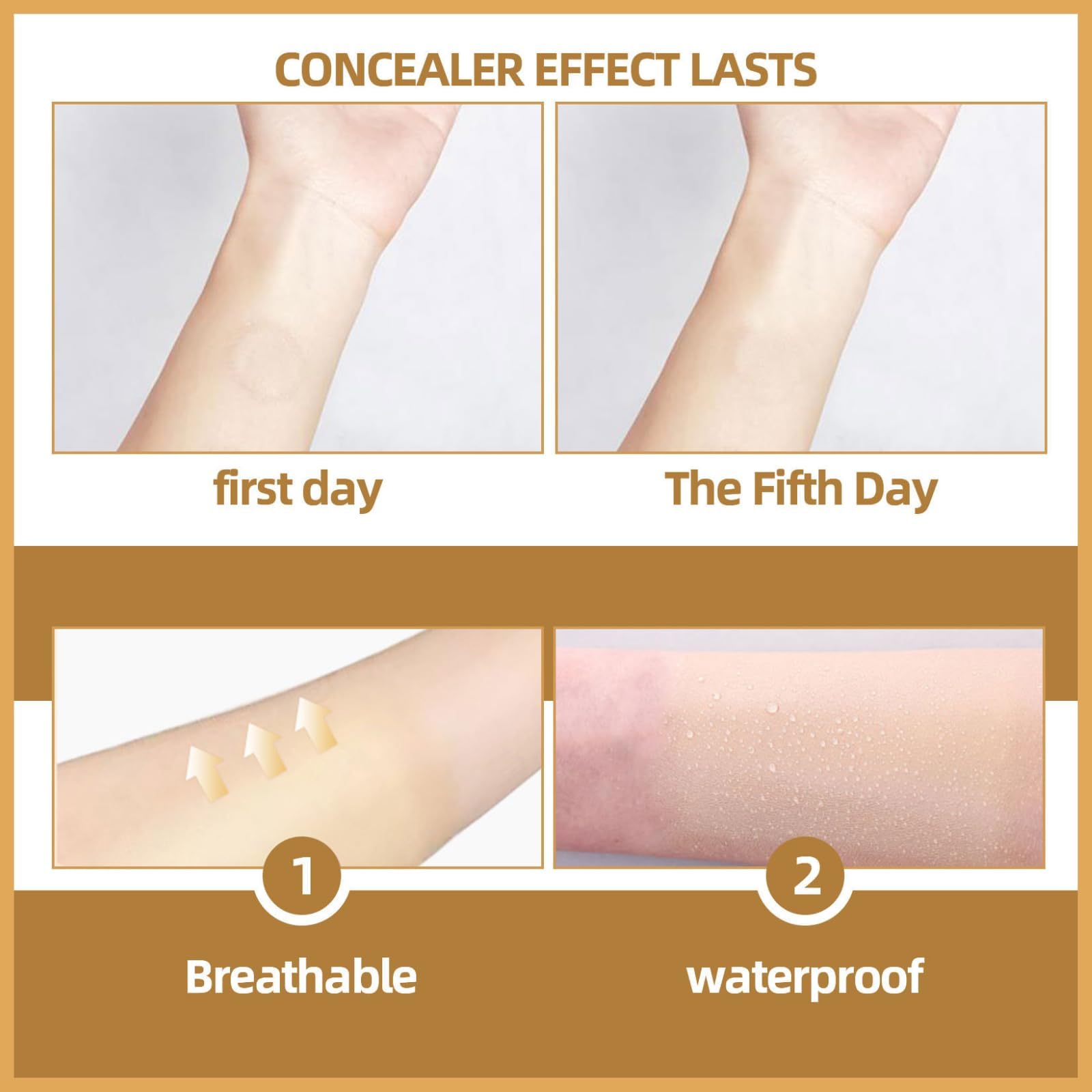 Tattoo Cover Up Tape Full Cover Invisible Scar Cover-Up 60 Patch Concealer Sticker Ultra Thin Patch Waterproof Long-Lasting Coverage Skin Tone Sticker For Face, Arms, Legs, And Other Areas