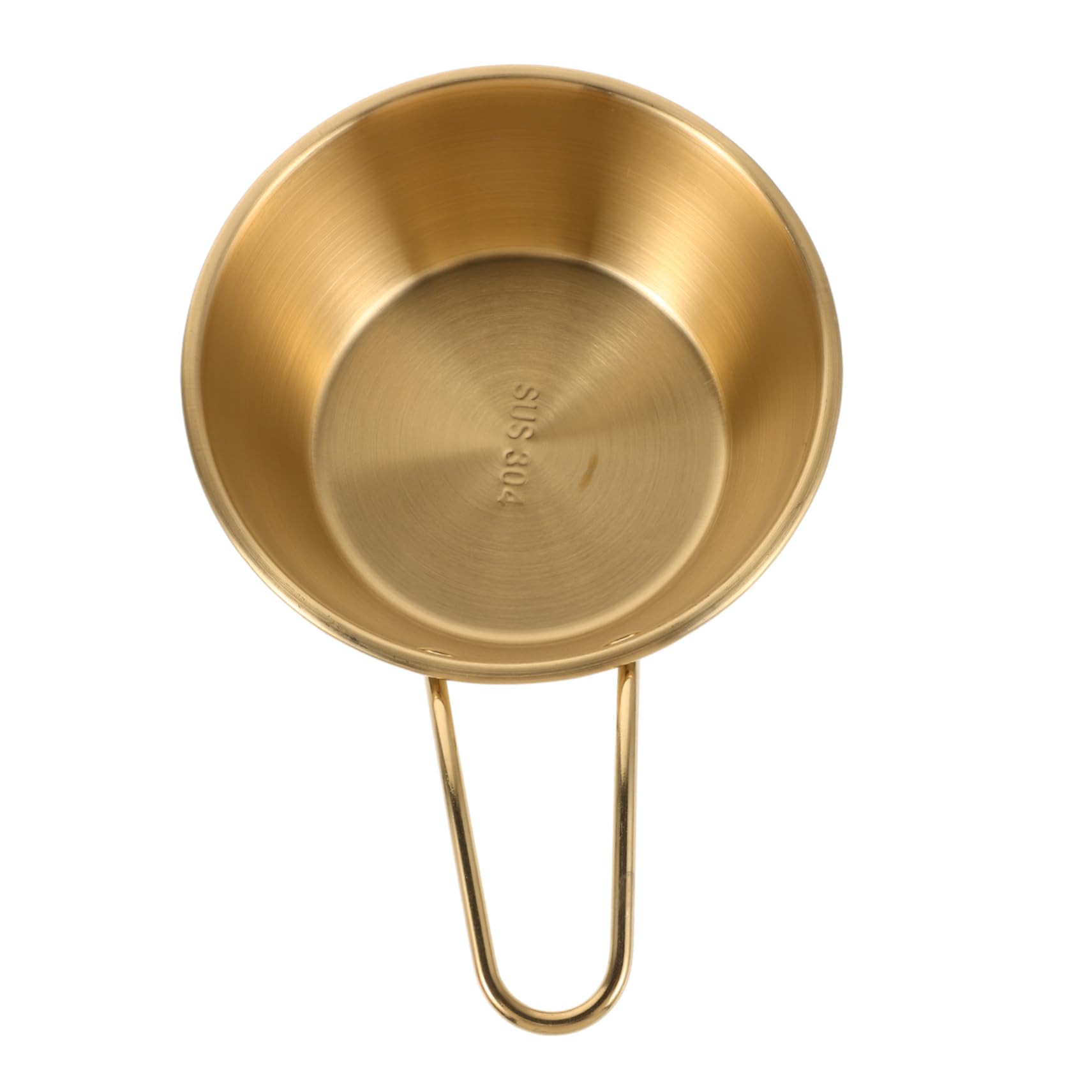 FOMIYES Men Shaving Soap Cup With Handle Stainless Steel Shaving Cream Bowl Gold Razor Brush Holder Beard Shaving Tools For Shaving