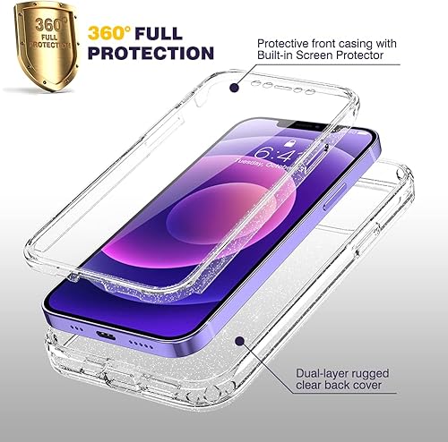 Miniatura 279 de Diaclara - Funda diseñada para iPhone 14 Pro Max, resistente, de cuerpo completo, con protector de pantalla sensible al tacto y antiarañazos + Blanco