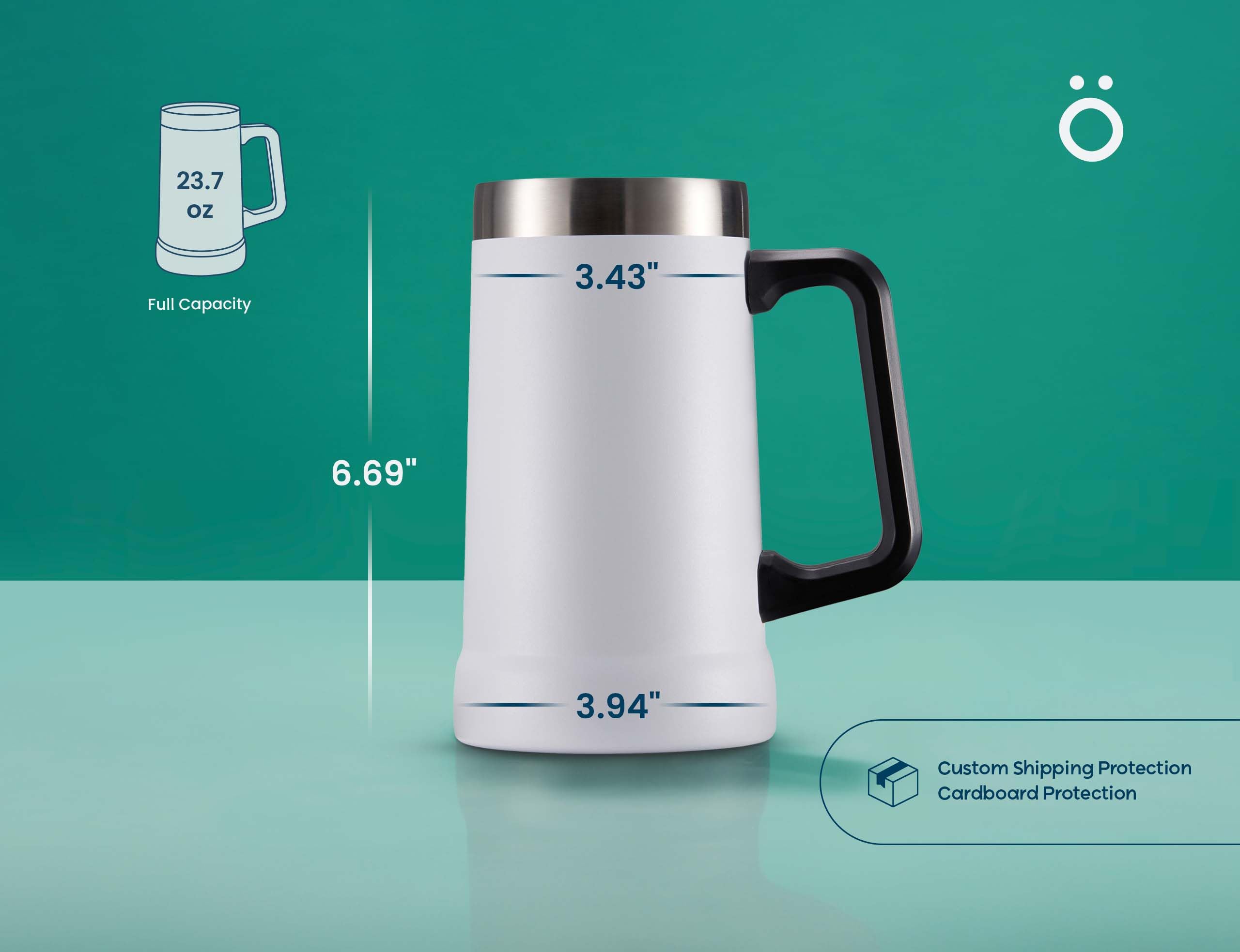 Amazon.com | KooK Beer Stein, Stainless Steel Coffee Mug, Tumbler