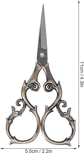 Miniatura 2 de Tijeras retro, de acero inoxidable europeo, con forma de calabaza para bricolaje, pequeñas herramientas de corte para bordado, costura,