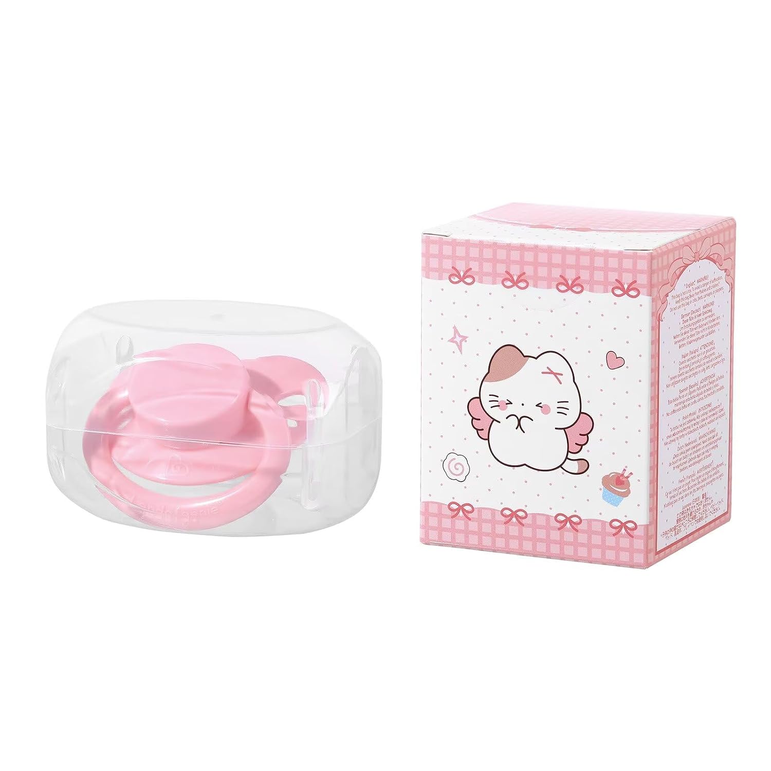 Landofgenie Adult Size Large Shield Pacifiers Butterfly Shaped Cutie Pacifier Pink