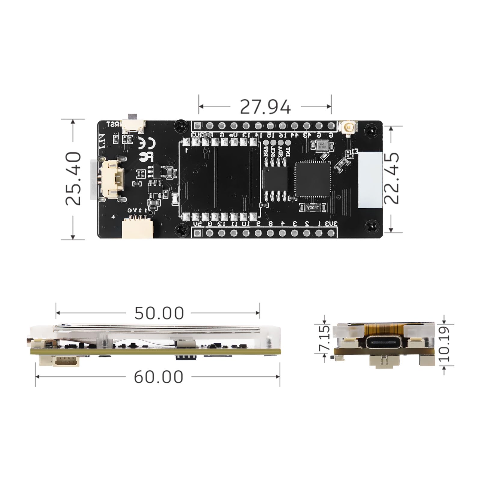 APKLVSR NerdMiner V2 Pro T-Display Módulo ESP32-S3 módulo de minería  Bitcoin Solo Lottery BTC 78KH/s Tipo C, con Pantalla TFT de 1.9