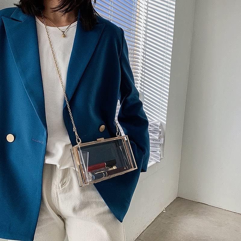 2pack acrylic clutch purse, clear purse stadium approved, Crossbody Shoulder Evening Handbag, clear purse concert approved, clear box purse ita purse its bag - Image 2