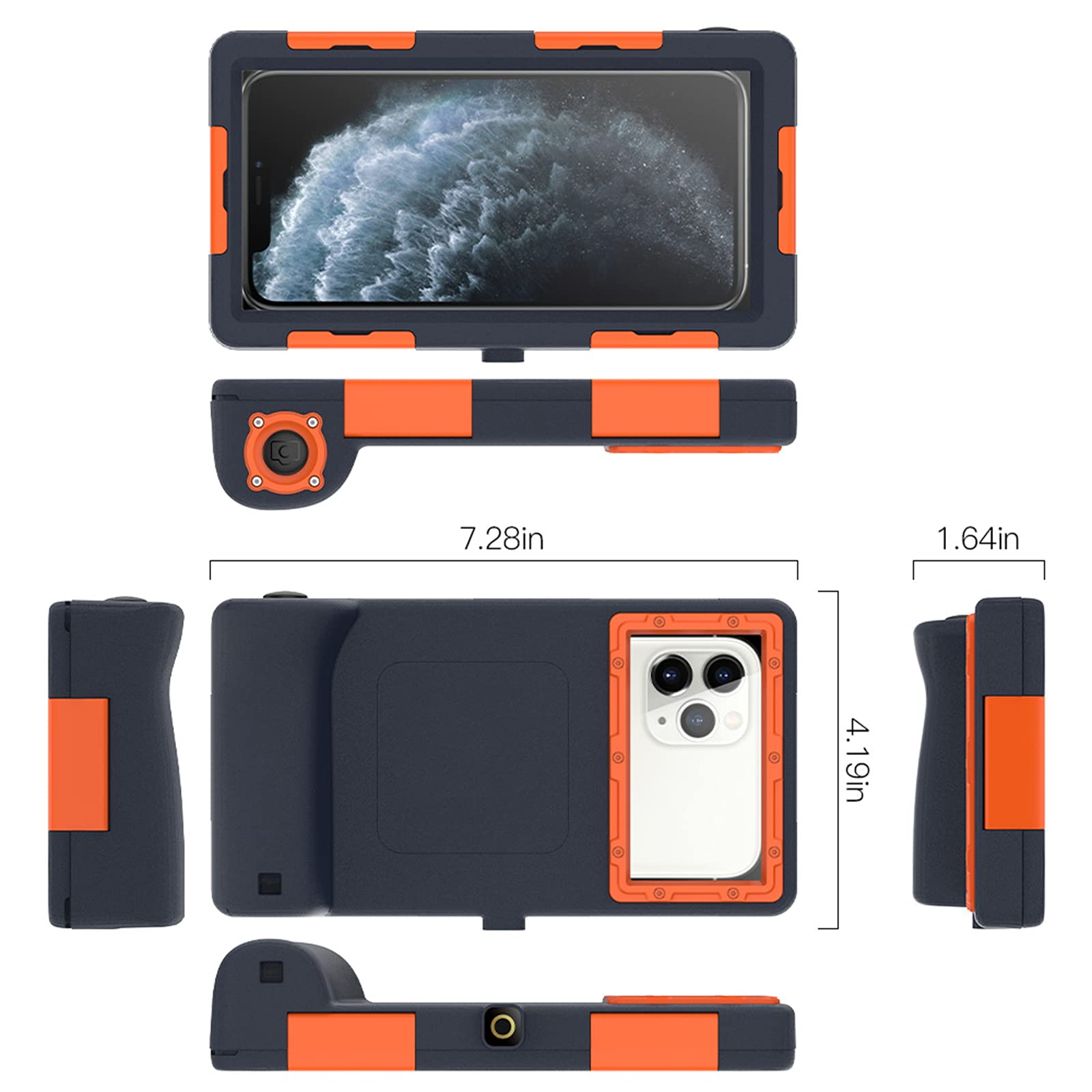 Custodia Impermeabile Smartphone, IPX8 15m Subacquea Porta Custodia Cellulare, per Telefono Cellulare Universale da 4,7-6,7 Pollici