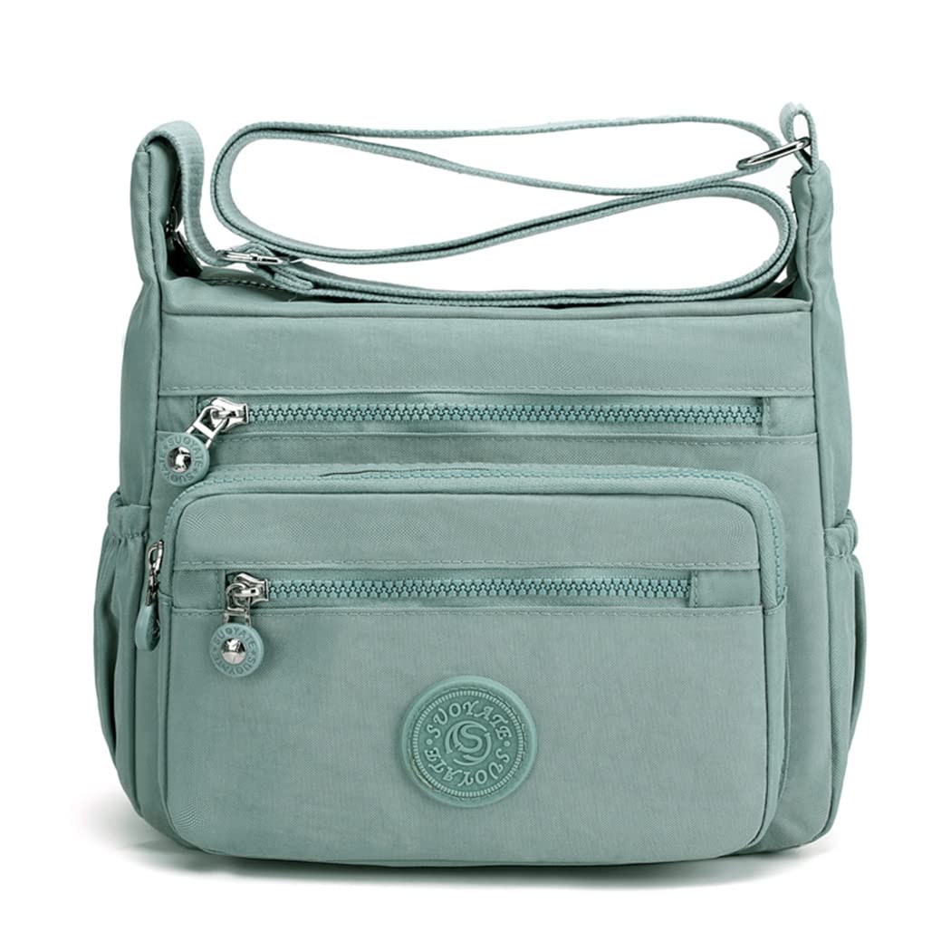 Pealwel Women's Nylon Shoulder Bag - Multi-Pocket Tote Purse, Crossbody, Waterproof, Mini Rose - View #11