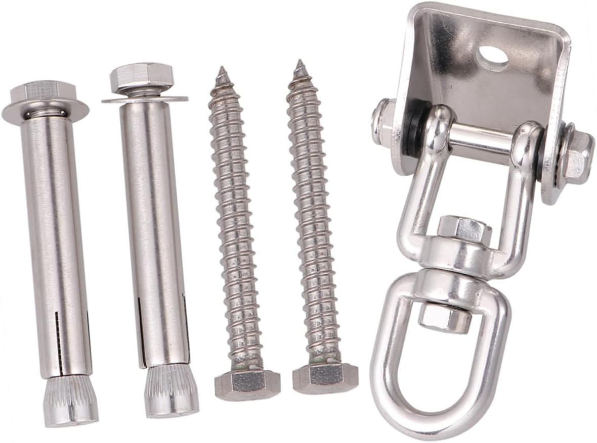 Hammock Hook Swing Fixed Hook 1 Set Stainless Steel Wear-Resistant Seal for Ceiling Wall Mounting