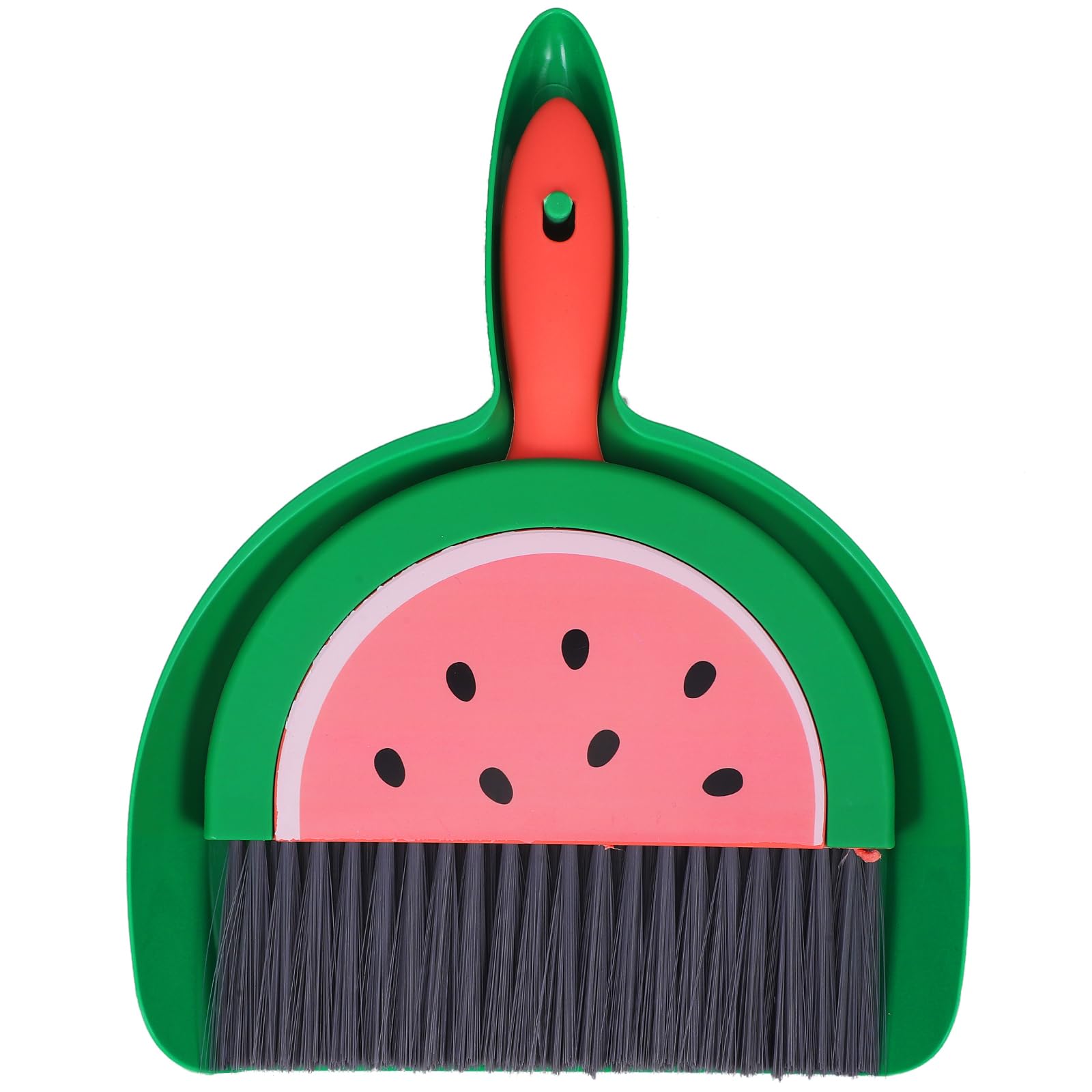 VOSAREA Small Dustpan and Brush Set Watermelon Mini Dustpan and Brush Whisk Broom and Dust Pan Tiny Cleaning Broom Mini Hand Broom for Table Desk